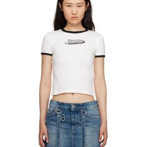 Ambush White and Black Crop Top